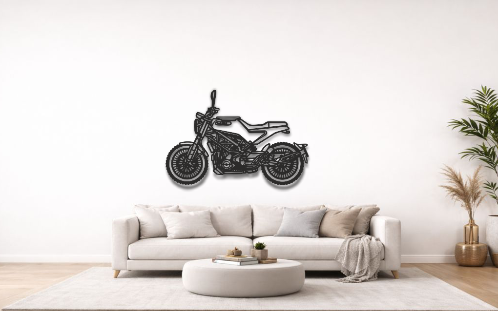 2023 Svartpilen 401 Metal Motorcycle Wall Art