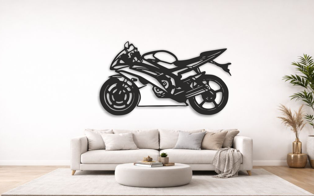 2014 R6 Metal Motorcycle Wall Art