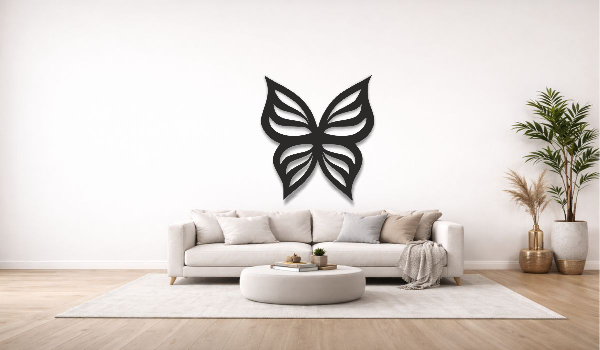 Minimal Butterfly Metal Wall Art